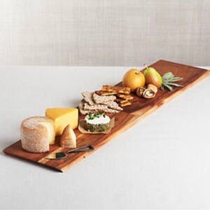 Crate&Barrel Brown Wooden Serveware Board. 36”.